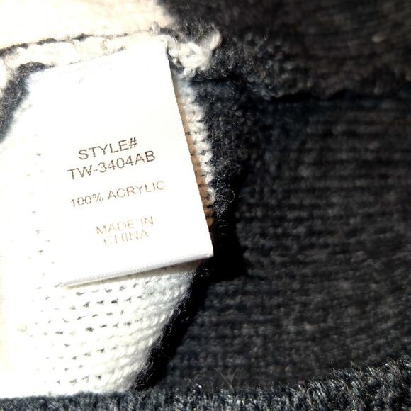 Zenana XL Gray Star Women's Sweater Misses Size 16 18 Extra Large - Picture 4 of 6